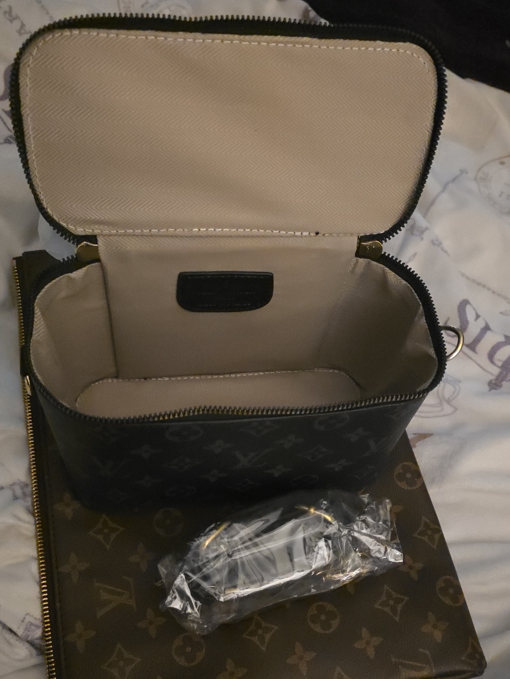 Black Monogram Crossbody Bag - Designer Style
